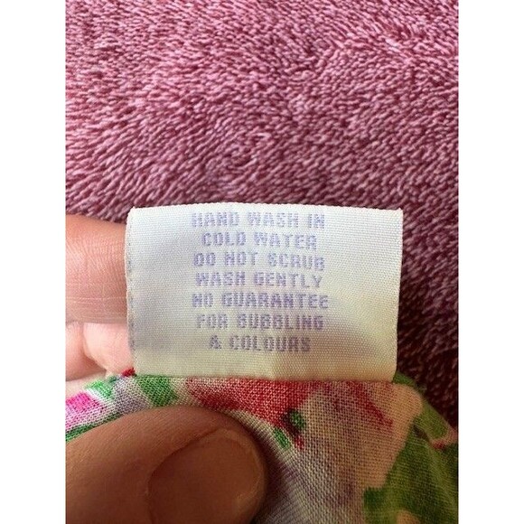 Vintage‎ Custom Mrs Roper Purple Red Floral Lounge Mu Mu Midi House Dress MED - Picture 14 of 14